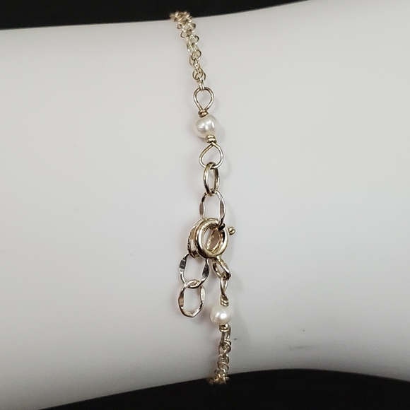Infinity Gold Tone Double Chain Bracelet NWT - Picture 2 of 7